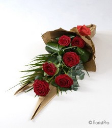 6x red roses