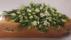 ALL LILY COFFIN SPRAY