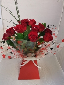 12 red rose box