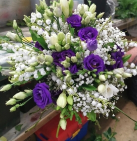 wedding posy purple
